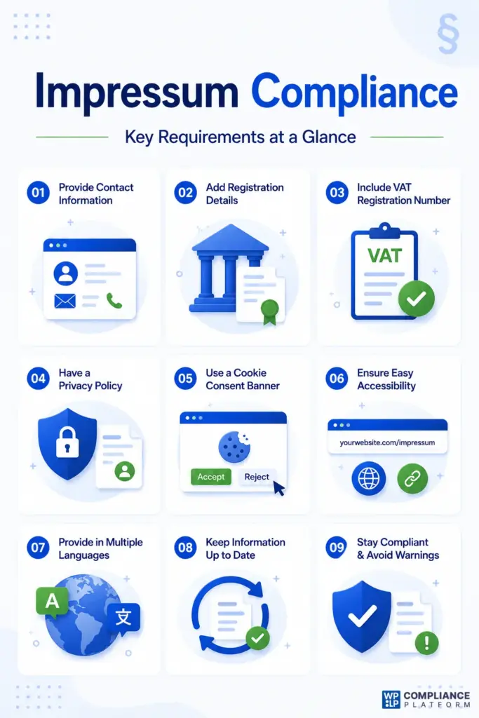 Impressum Compliance - Key requirements at a glance