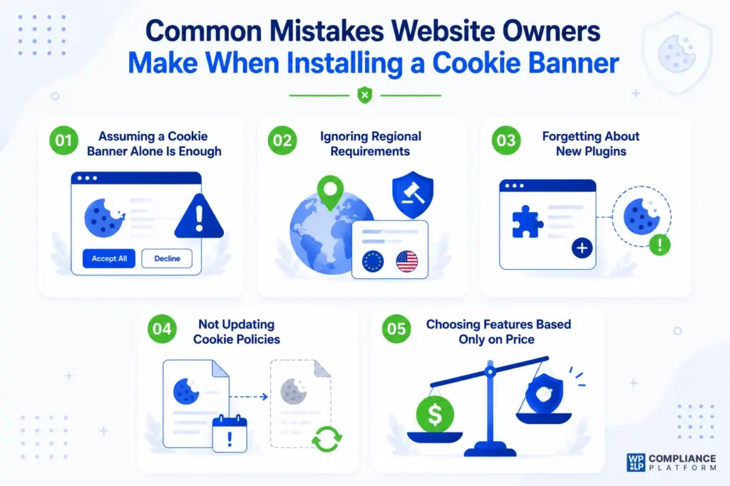 Common mistakes website owners make when installing a Cookie Banner