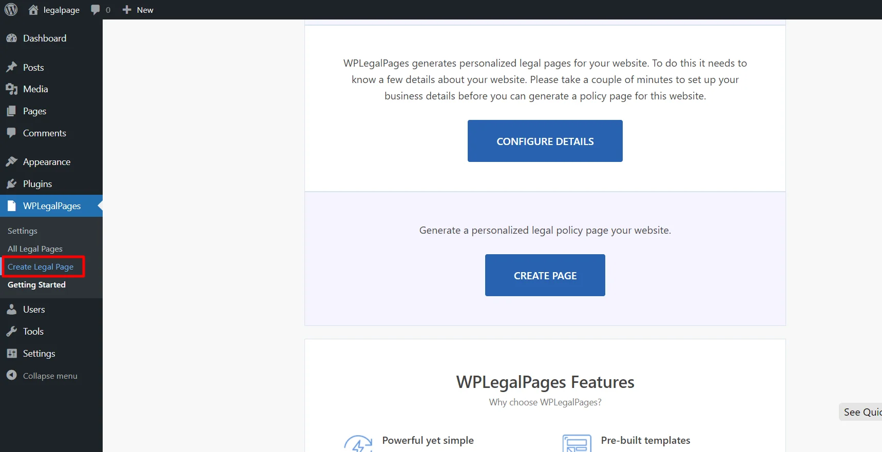 Clicking the embed button