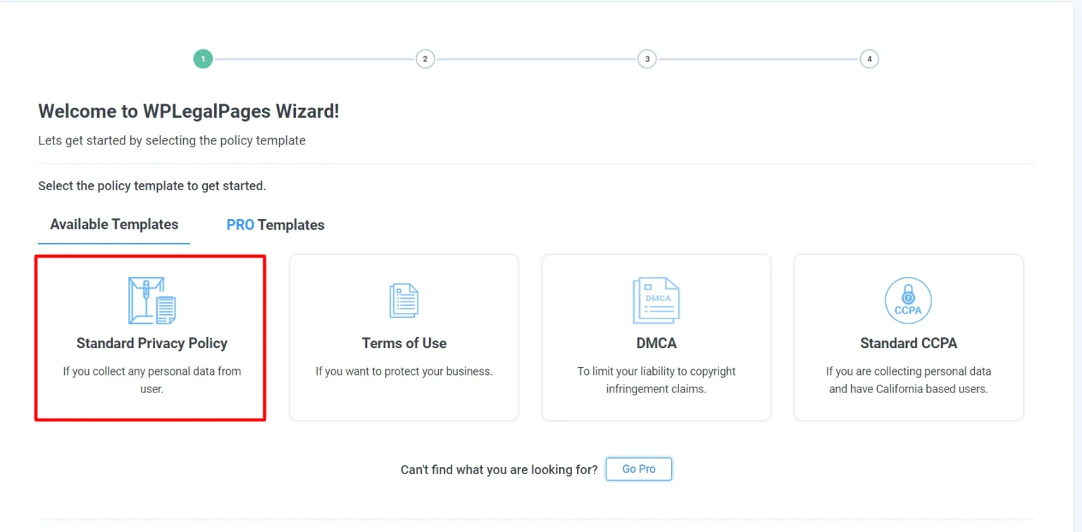 Creating the privacy statement
