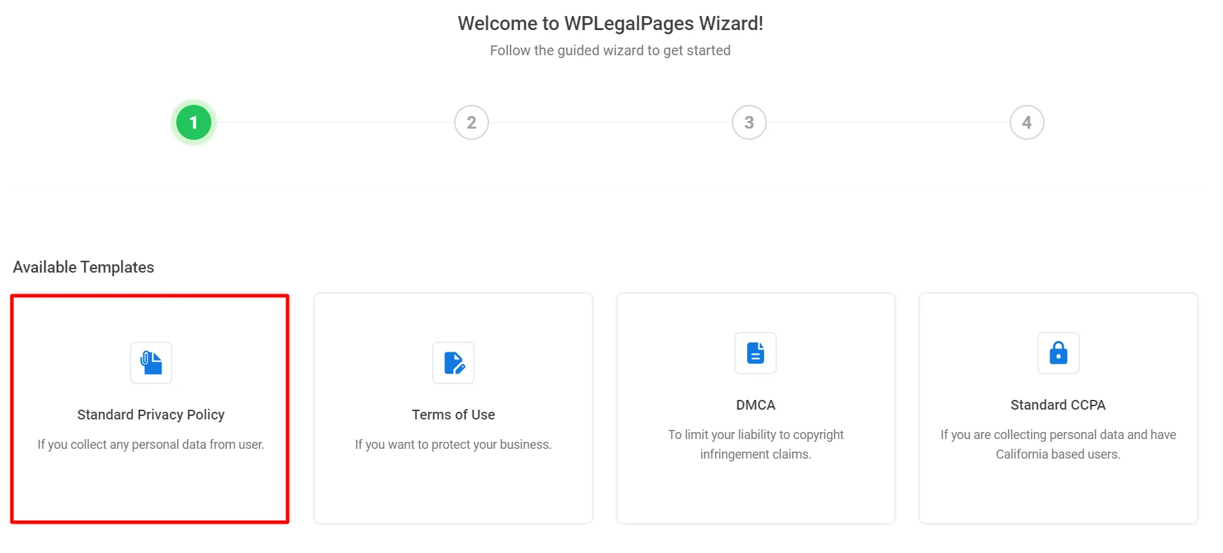 standar privacy policy