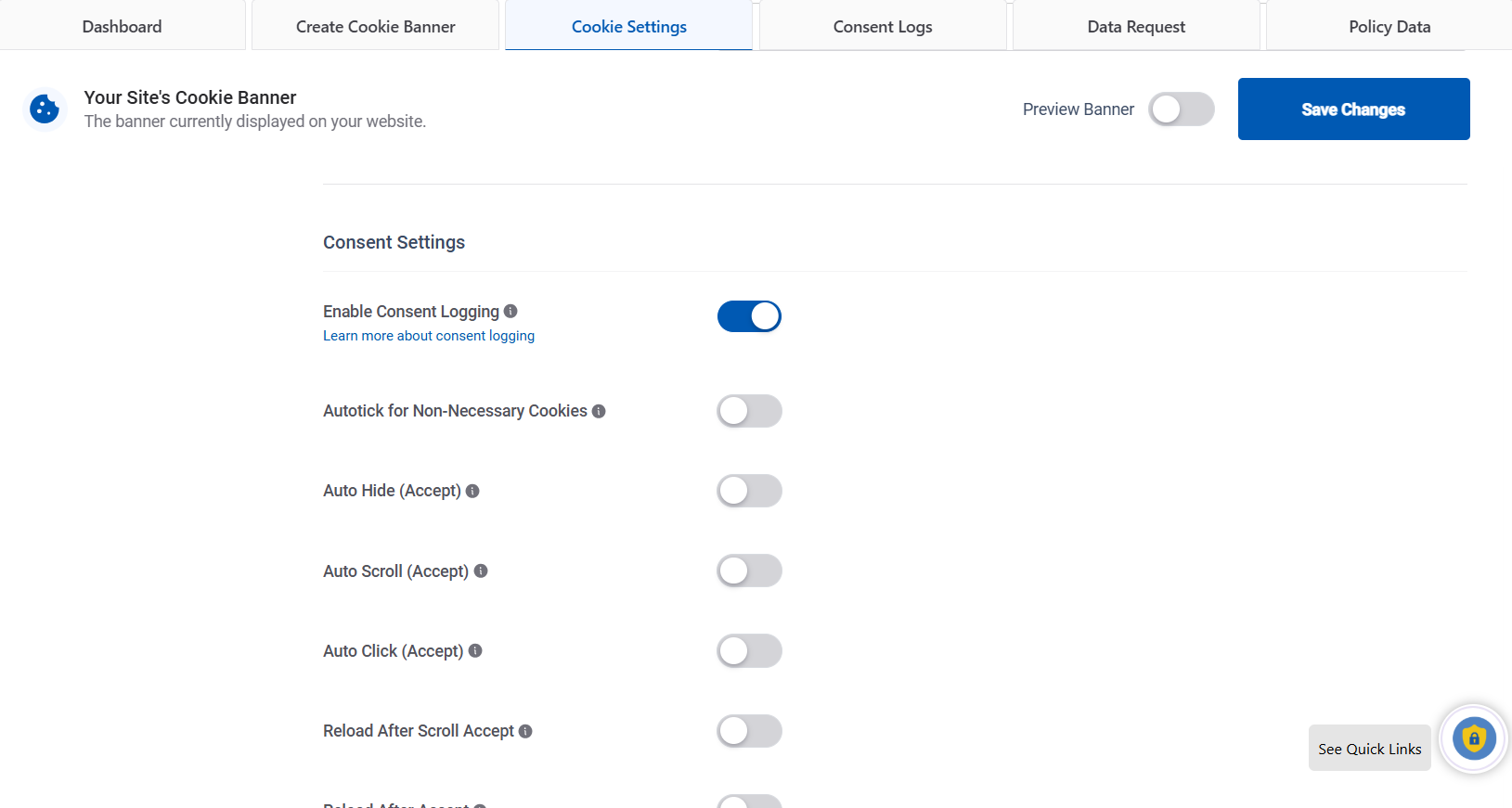 Consent Settings