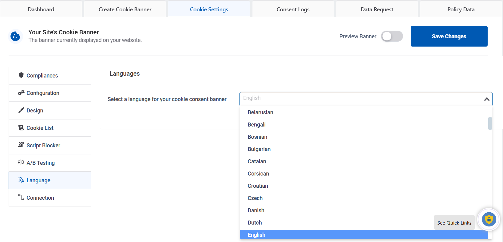 Select the language