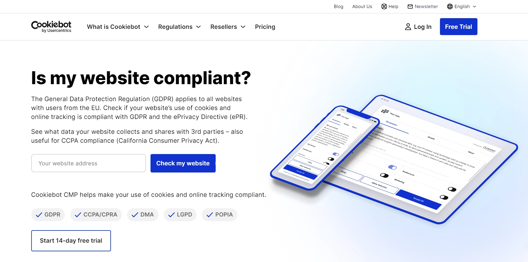 Cookiebot Plugin- cookie management platform