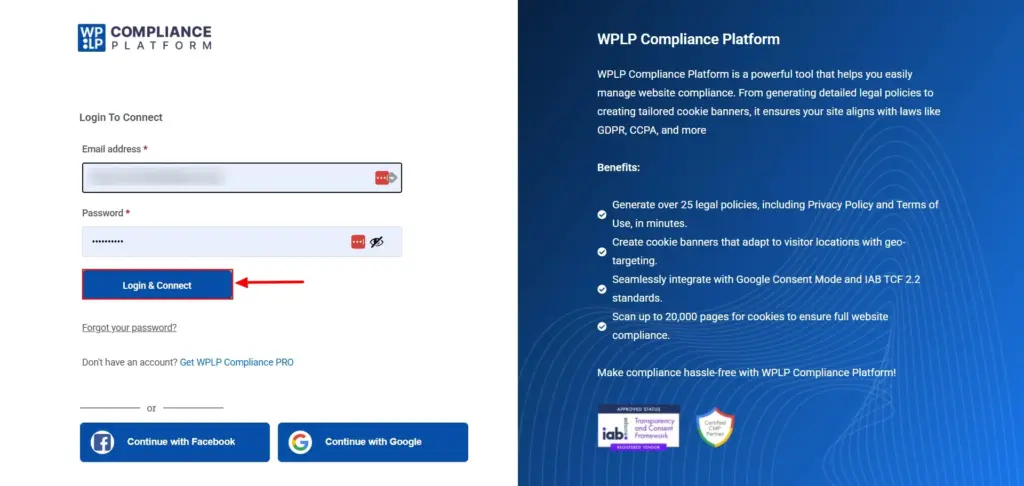 Enter your login credentials
