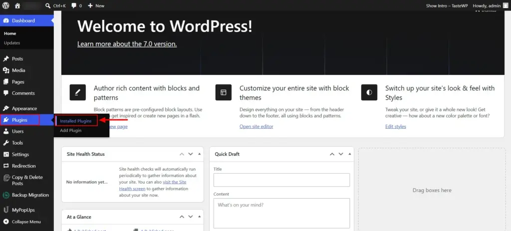 Plugins → Add New