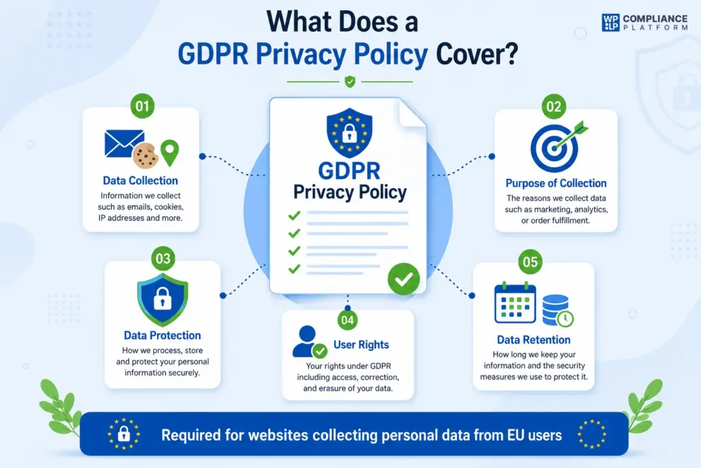 What does a GDPR Privacy Policy cover?