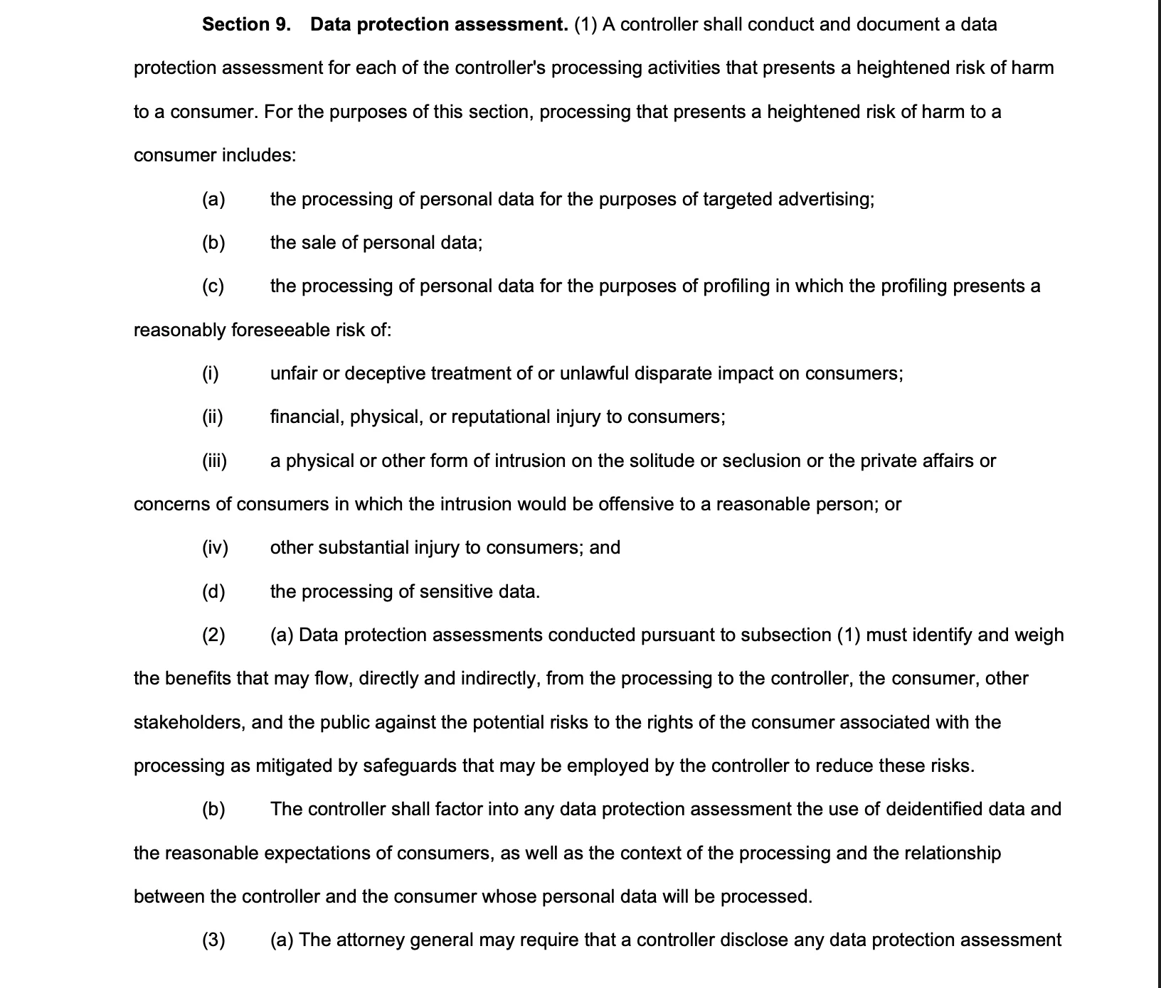 Section 9 of MTCDPA