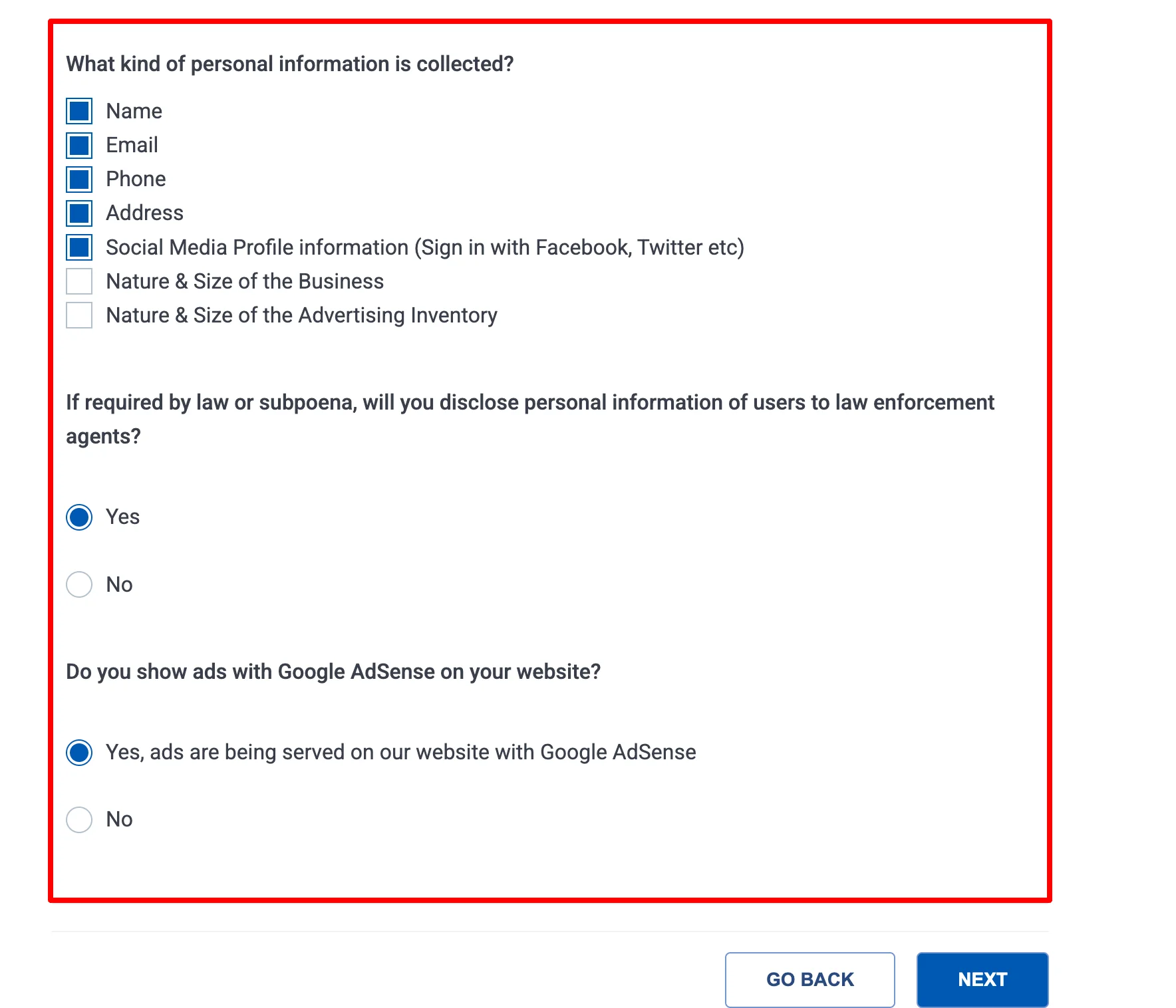 WP Legal Pages Privacy Policy Generator-MCDPACompliance