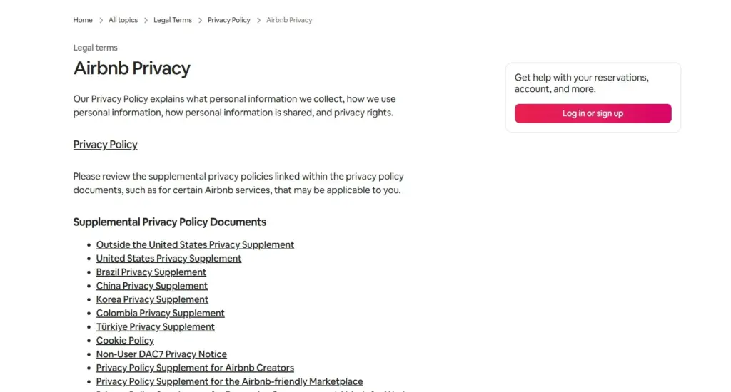 Airbnb - Hospitality Privacy Policy