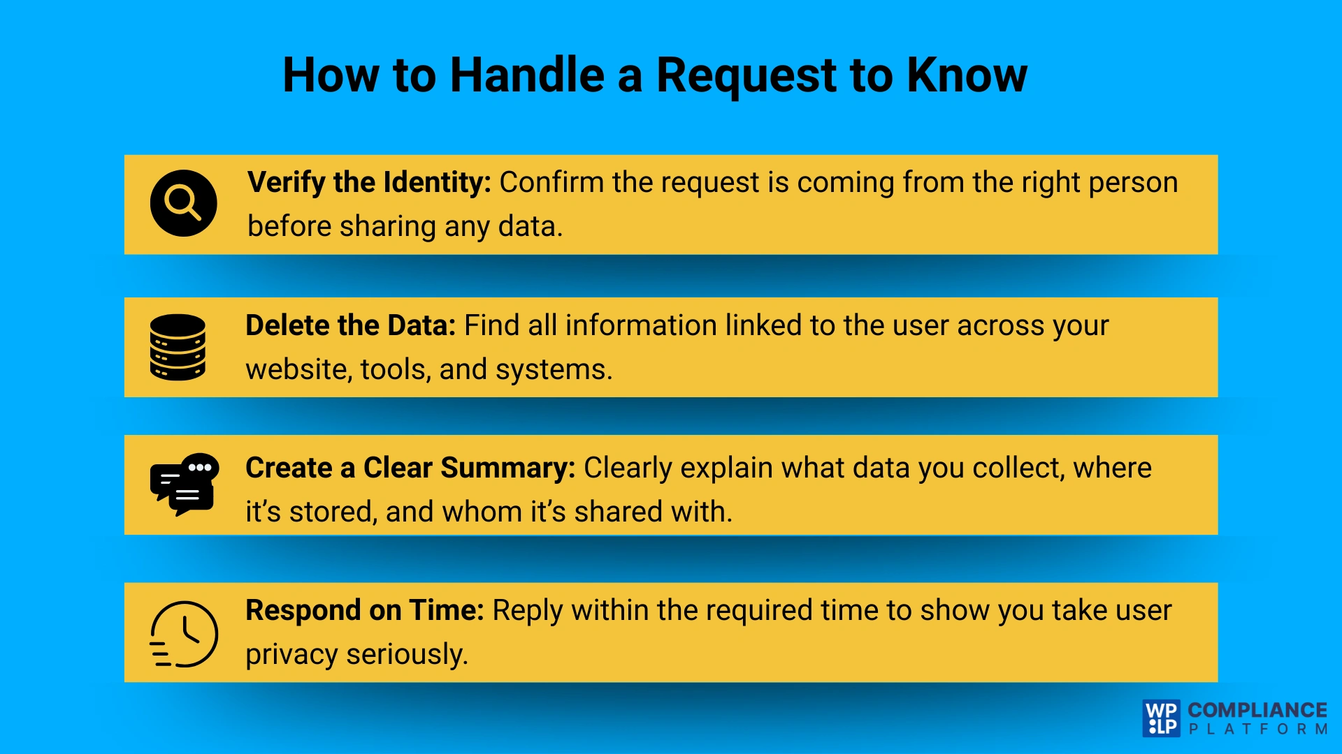 Handle request to know