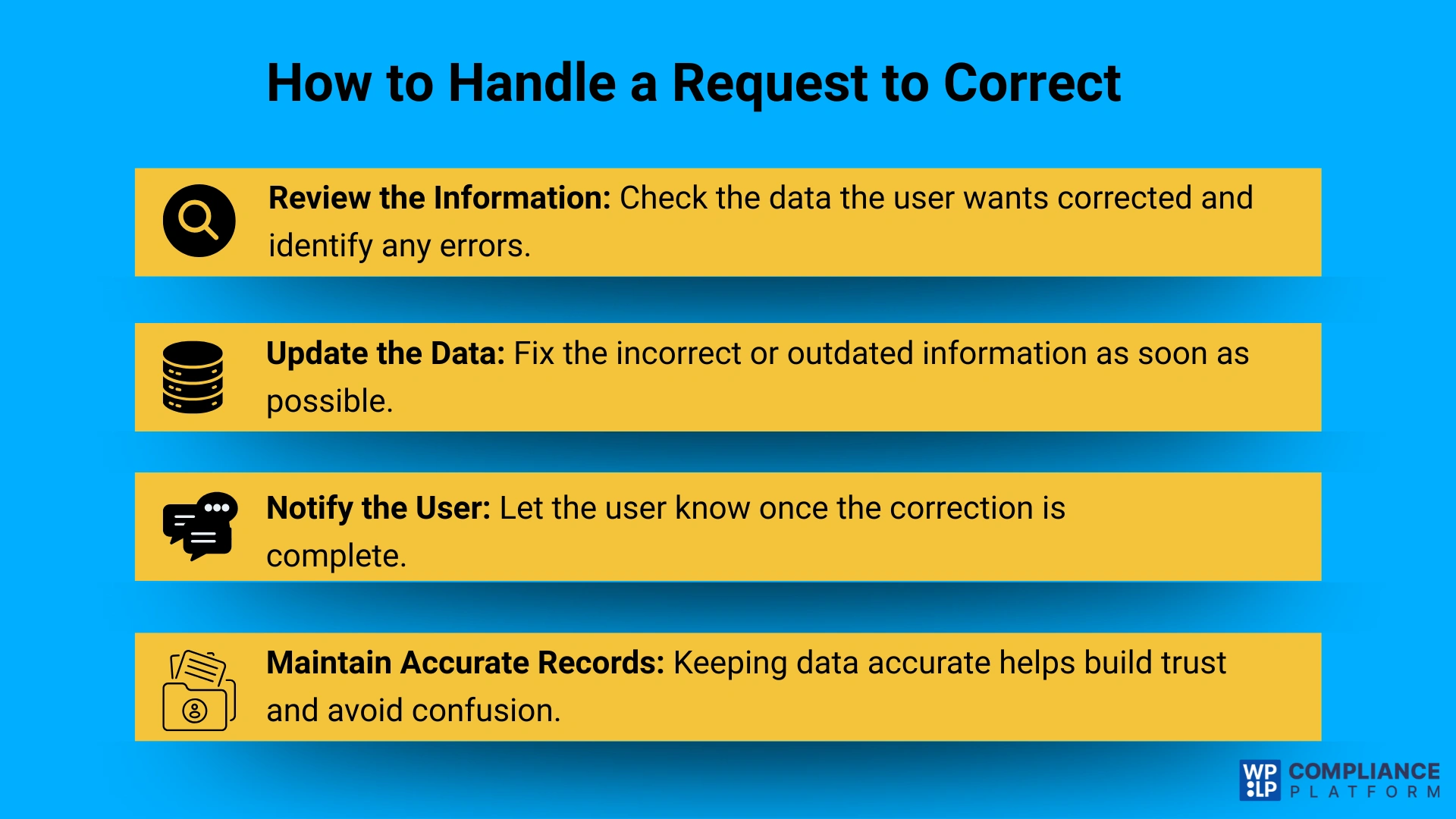Handle request to correct